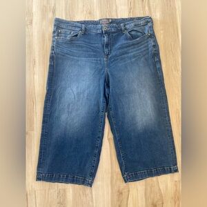 Torrid Blue High-Rise Wide Leg Denim cropped jeans women plus size 24